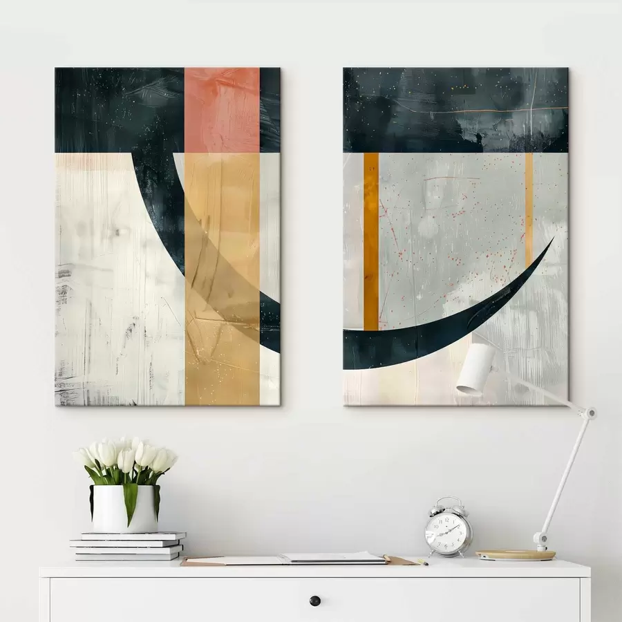 Paveikslėlis Geometrinės figūros ant susidėvėjusio fono m01285