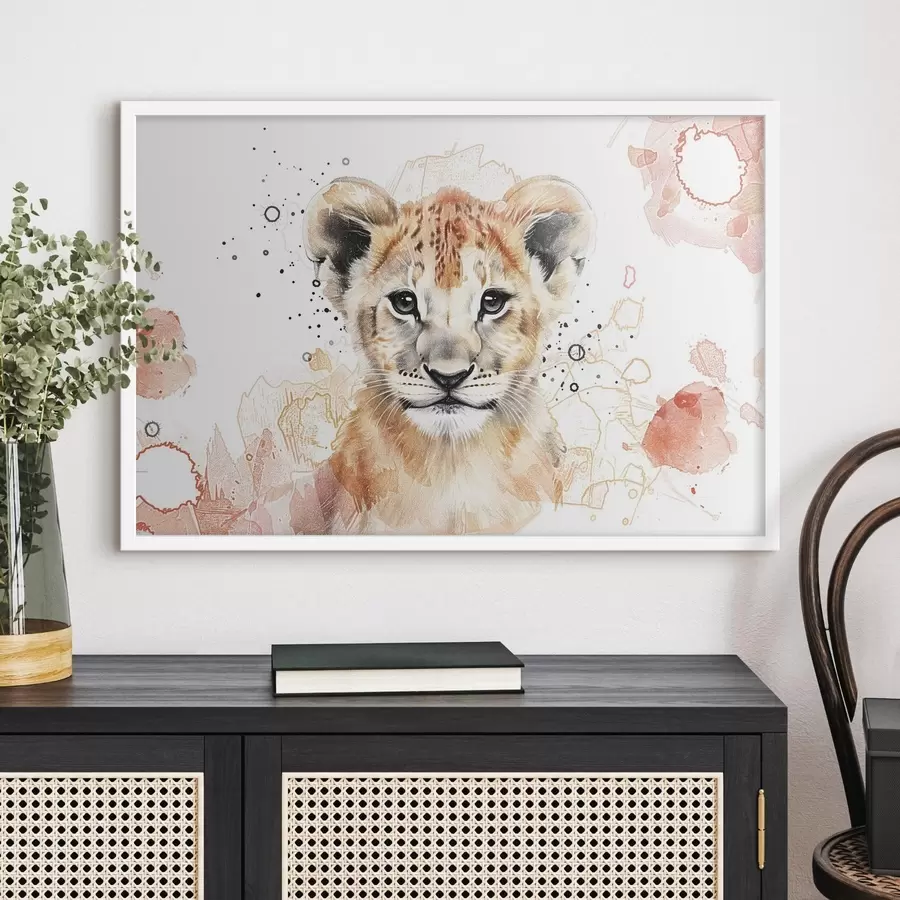 Fototapetai Akrilo liūtas, pieštuko efektas f47742