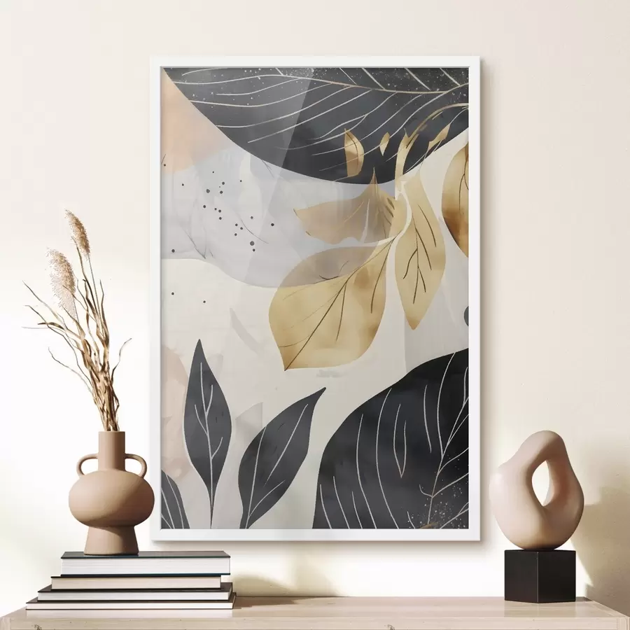 Fototapetai Abstrakčios šakos ir lapai f47744