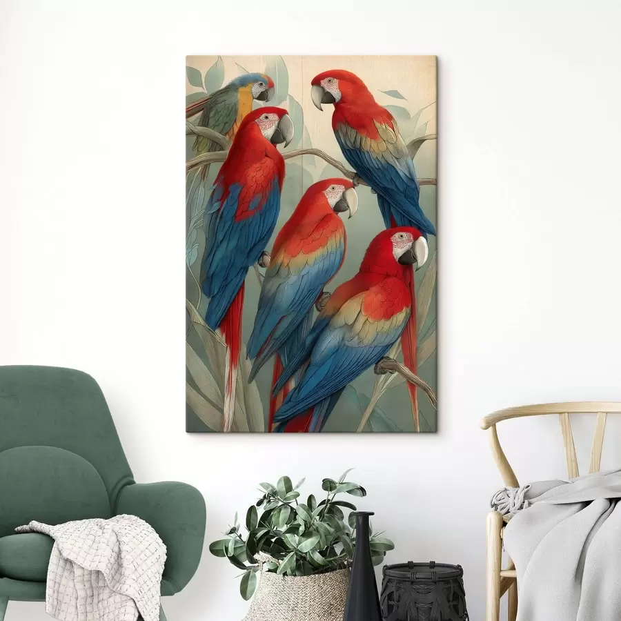 Paveikslėlis Vintage papūgos s47729