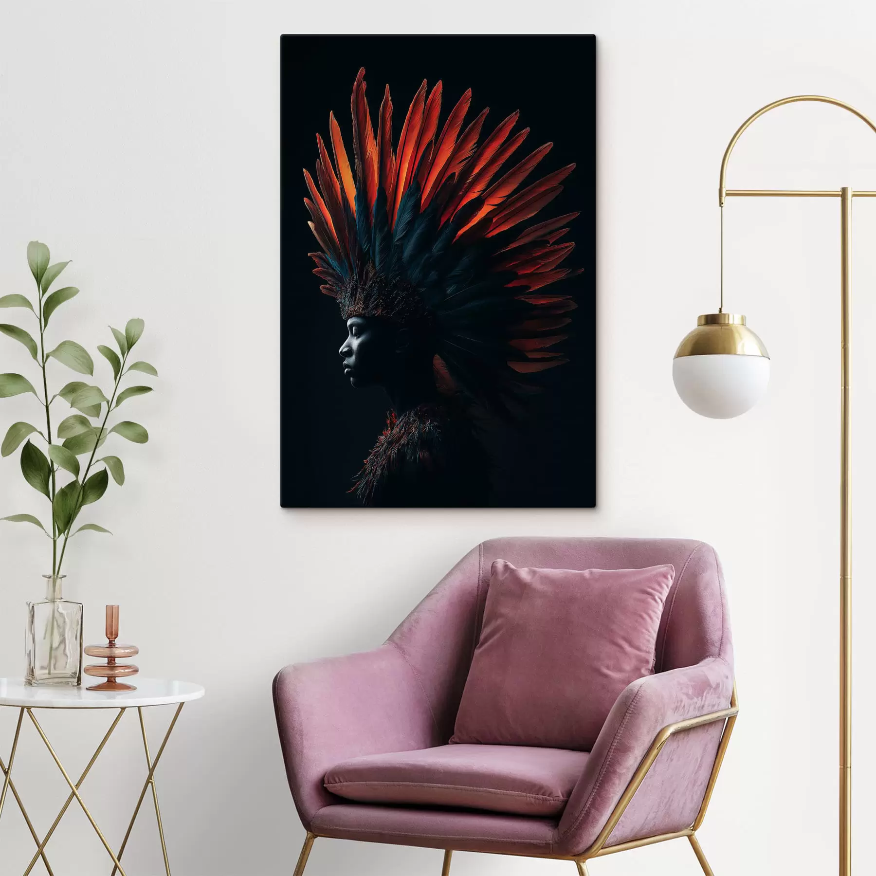 Paveikslėlis Portretas su plunksnomis s47736