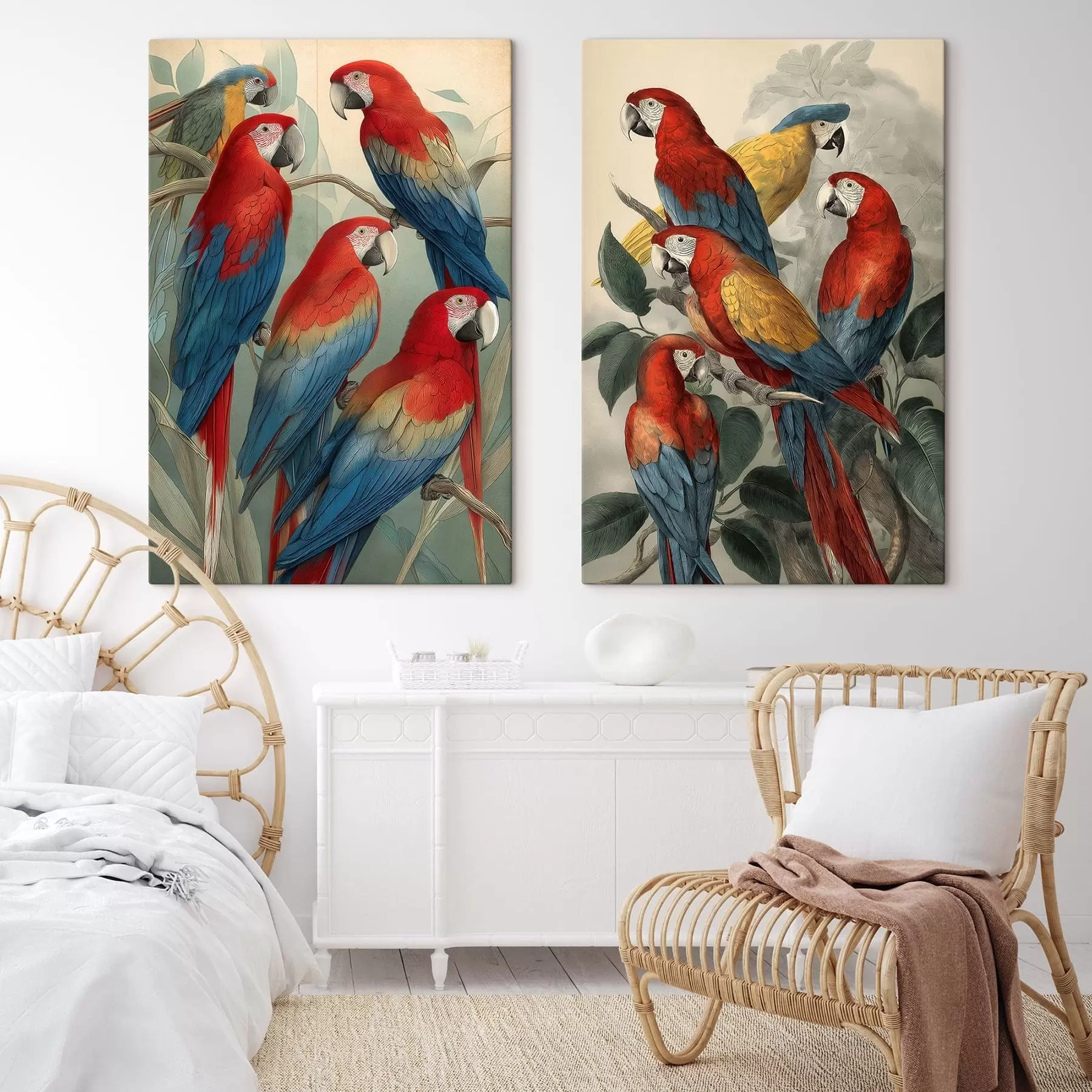 Paveikslėlis Vintage papūgos m01302
