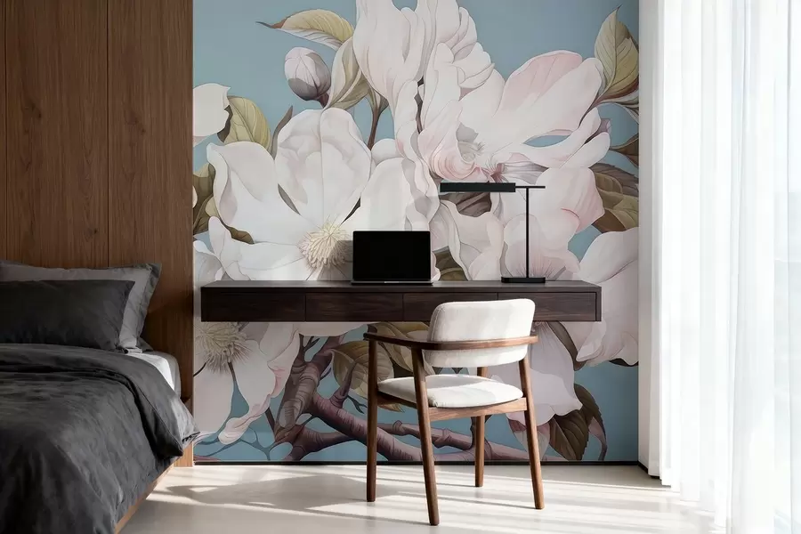 Fototapetai Turtingos gėlės ant medžio šakos w05178