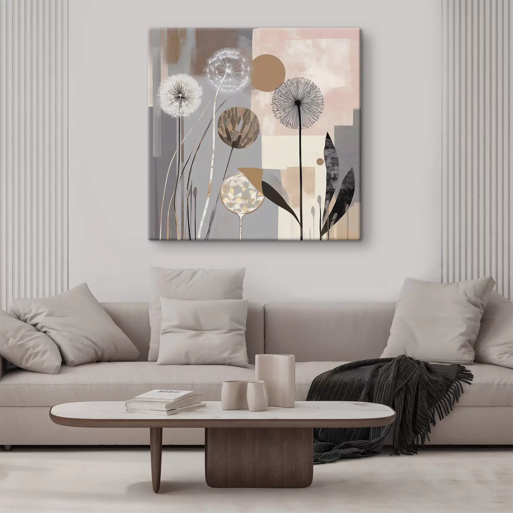 Paveikslėlis Abstrakcija su kiaulpienėmis ir augalais s47776