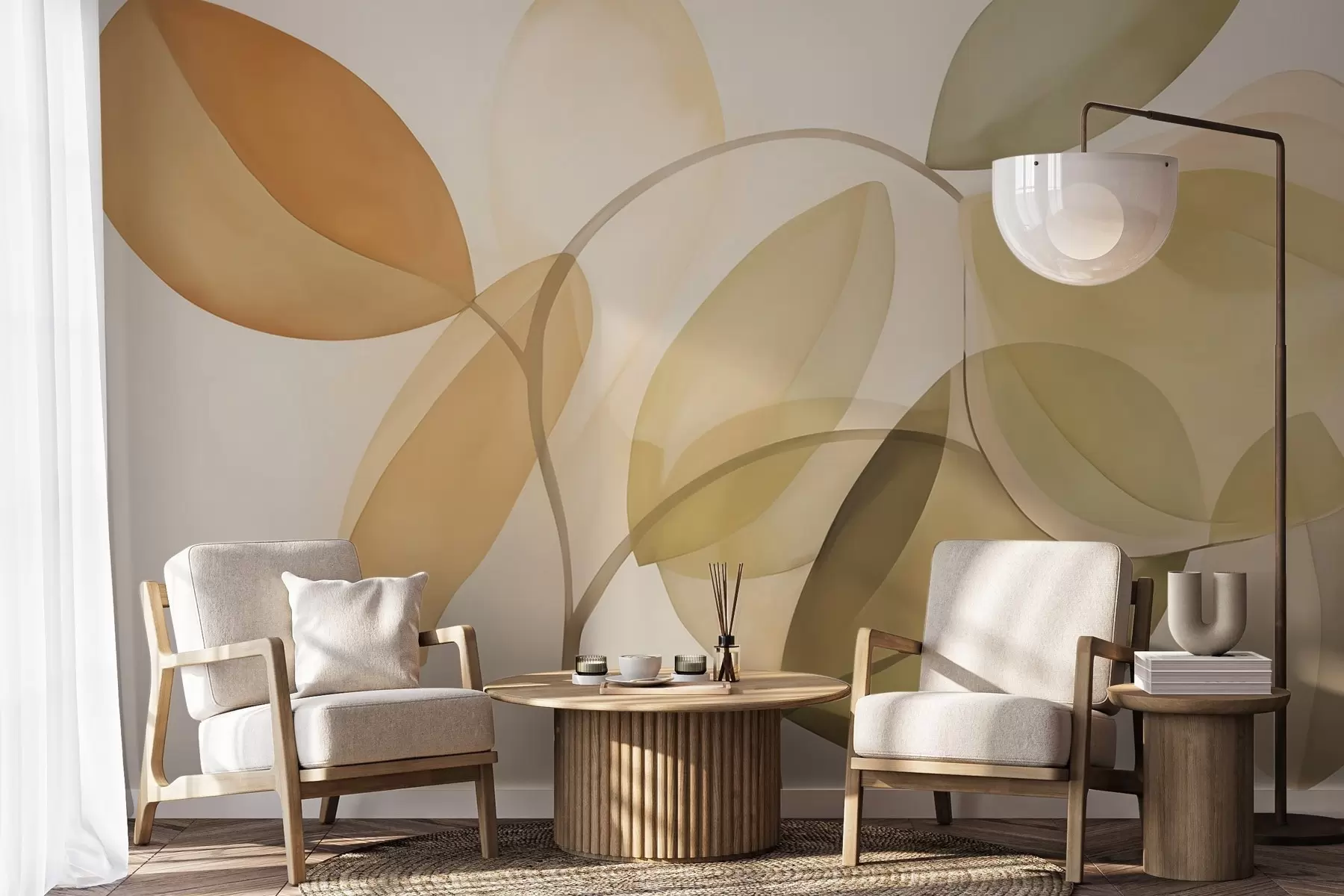 Fototapetai Abstraktūs lapai, imituojantys tapybą w05208