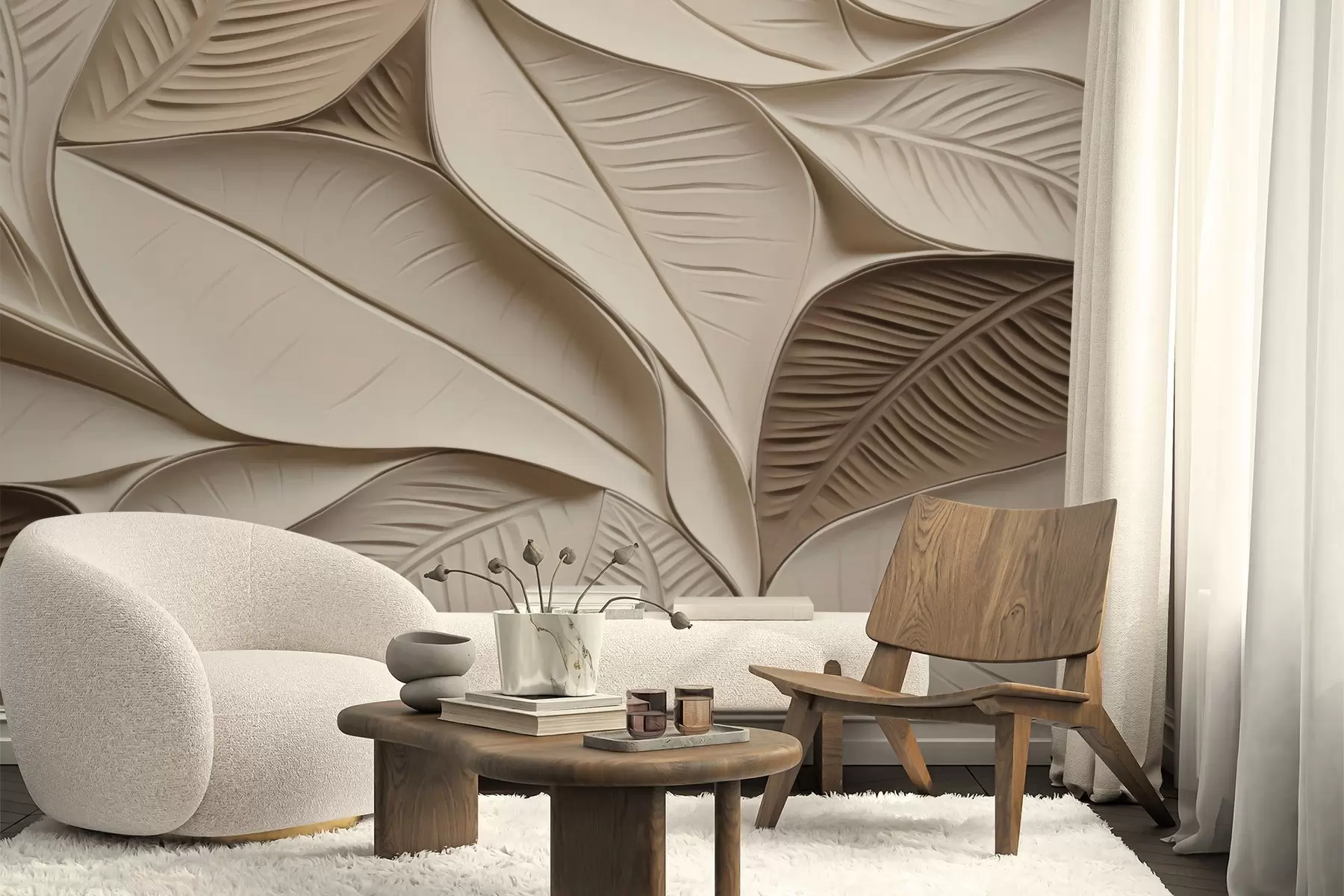 Fototapetai Abstrakčios lapų gyslos w05209