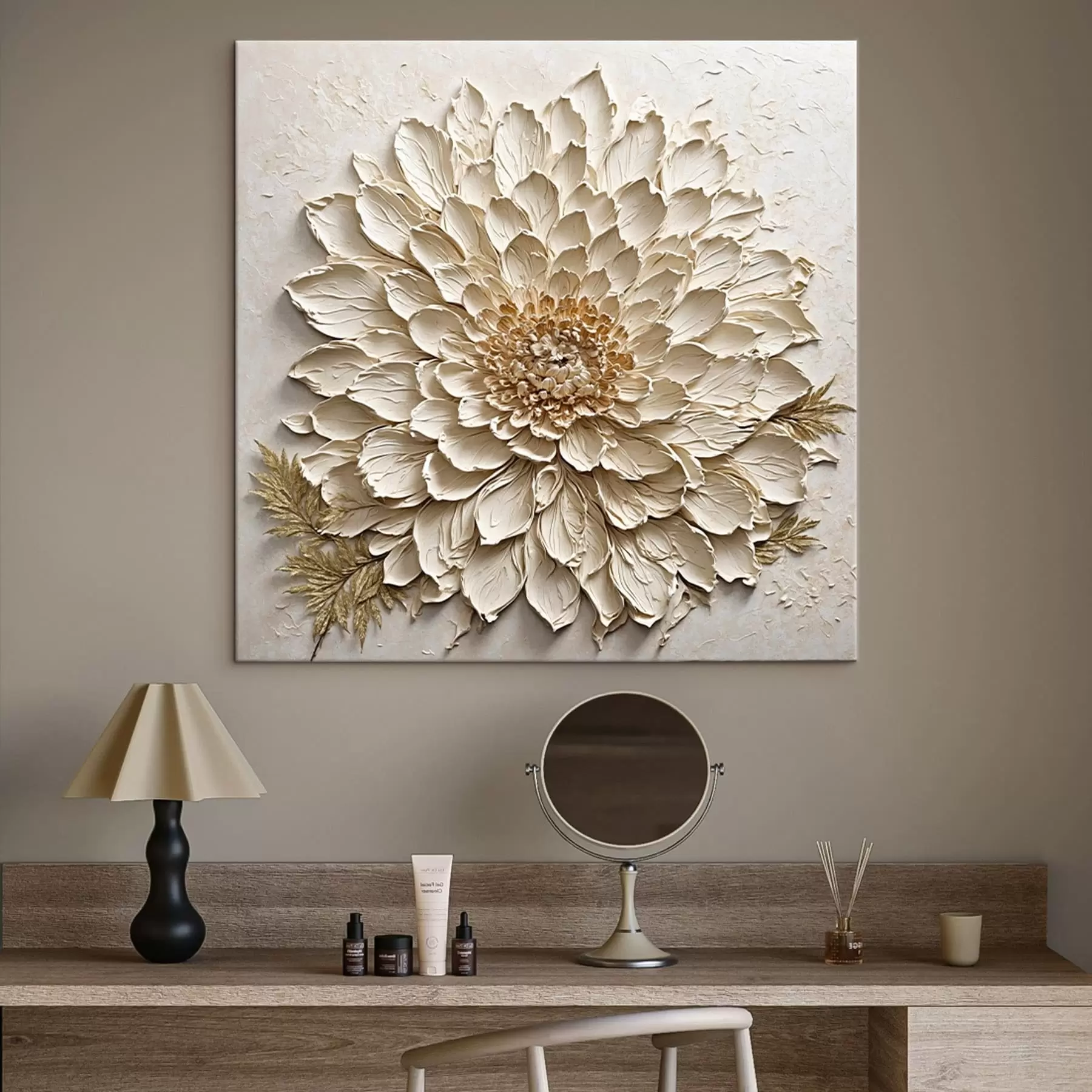 Paveikslėlis Tekstūruotas gėlė kreminių atspalvių s47259