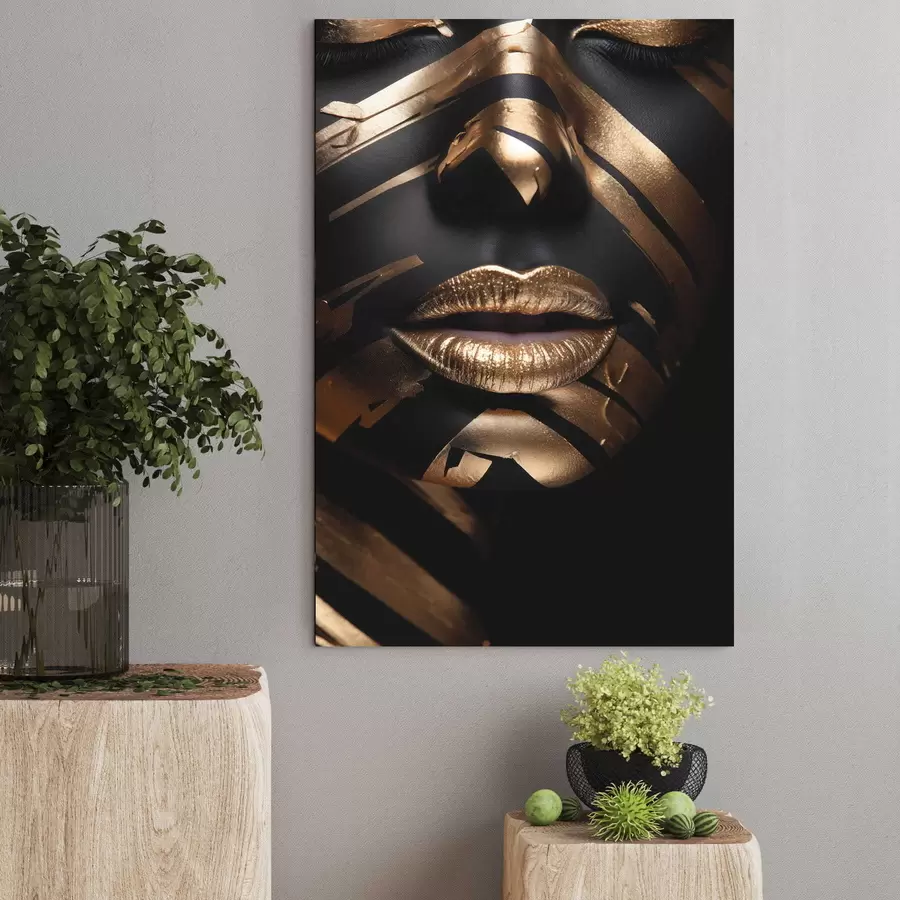 Paveikslėlis Veidas su juodomis juostomis s47320