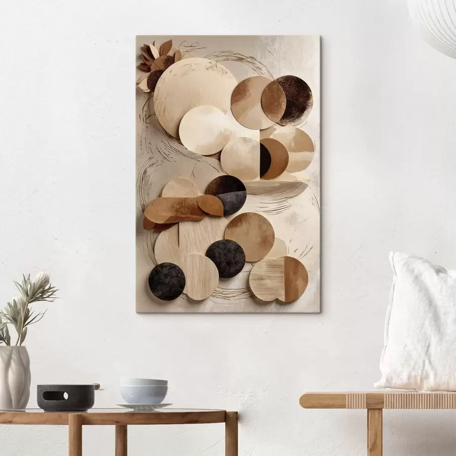 Paveikslėlis Apvalių formų kompozicija šiltais tonais s47751