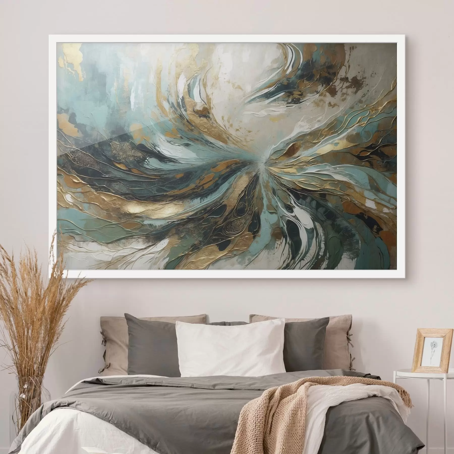 Fototapetai Turkio spalvos abstrakcija su linijomis f47258