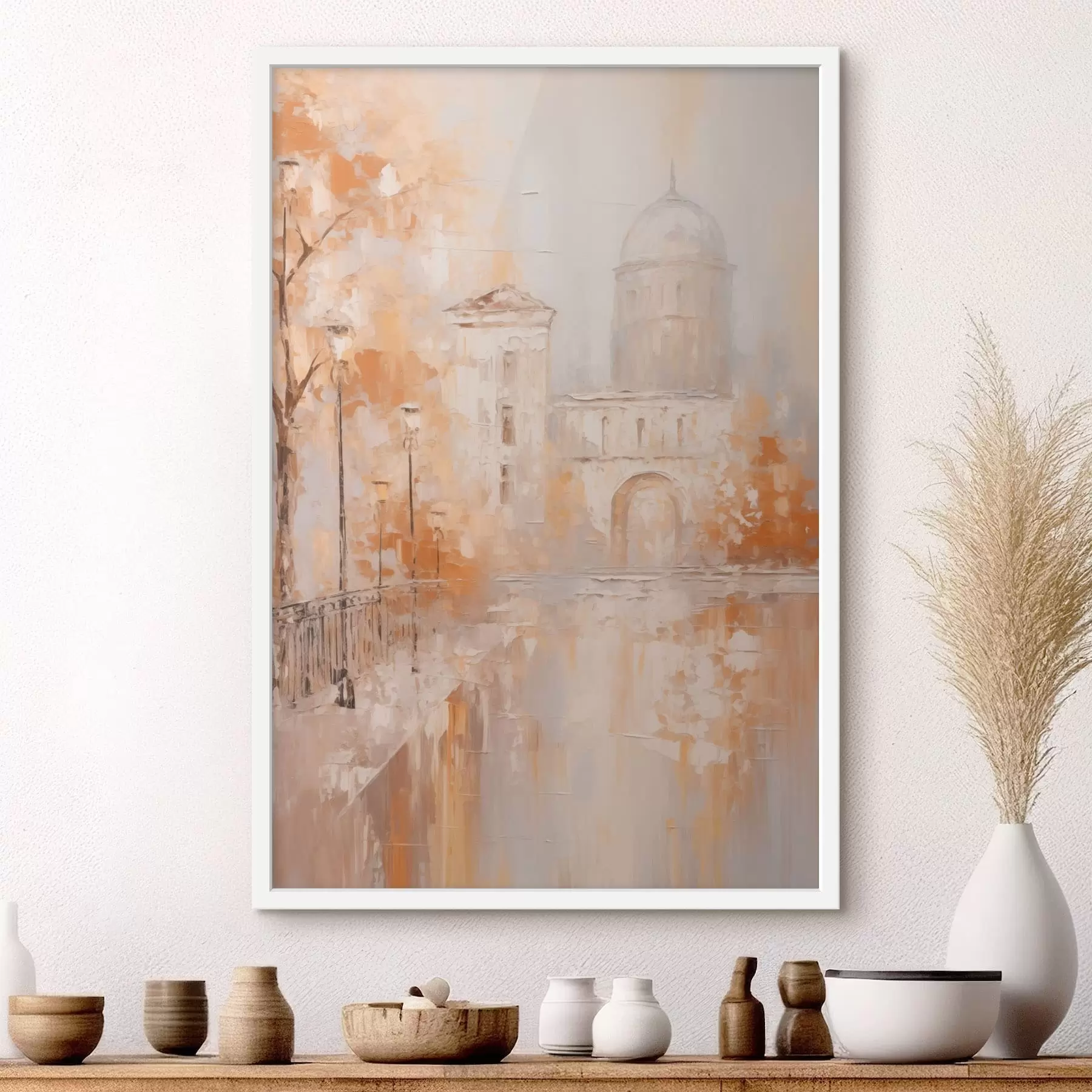 Fototapetai Miesto vaizdas su arkos šiltomis spalvomis f47303