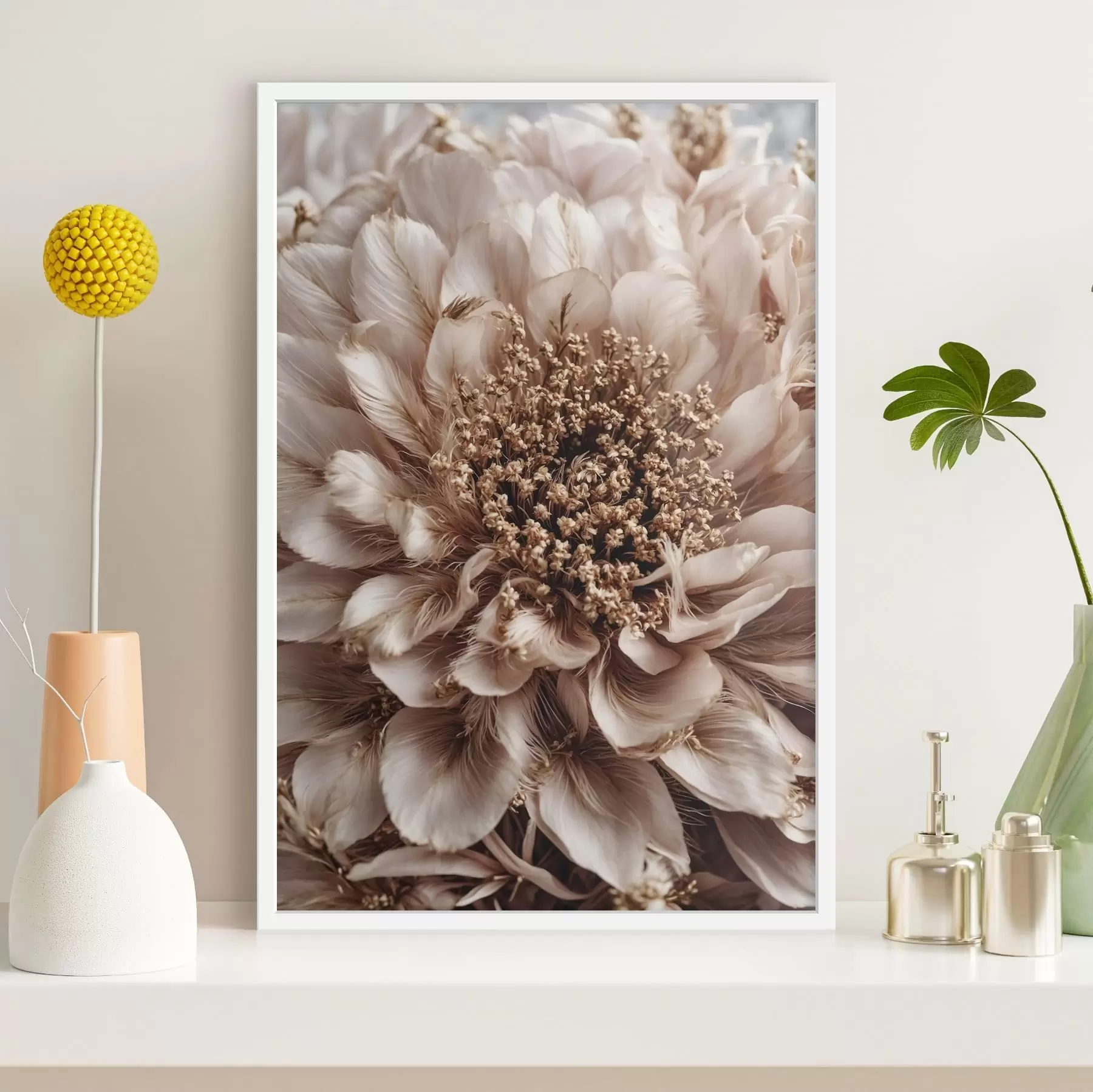 Fototapetai Artimas blyškaus gėlės su turtingos tekstūros žiedlapiais vaizdas f47769