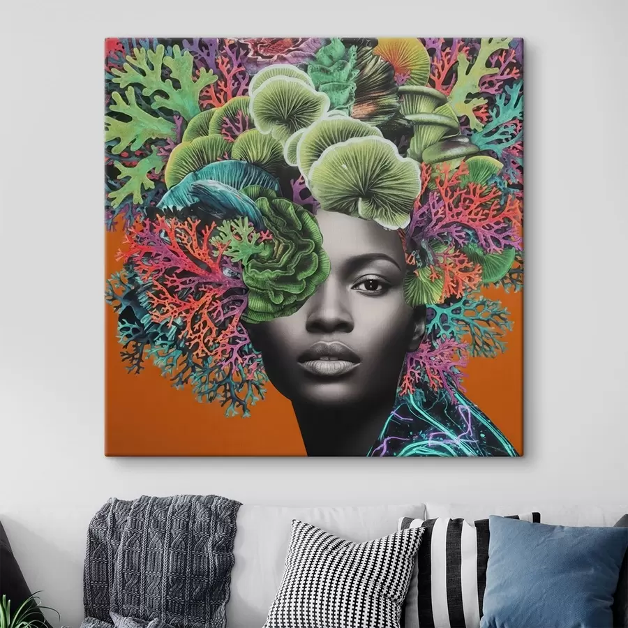 Paveikslėlis Psichodelinis portretas su grybais s47787