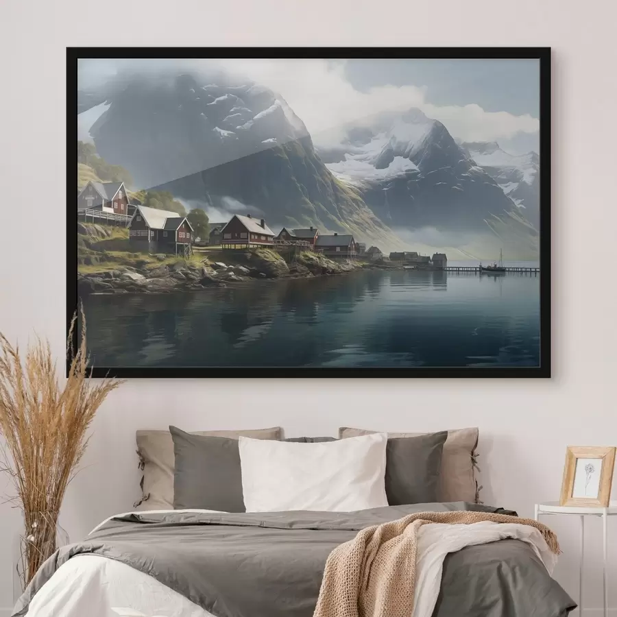Fototapetai Ežeras Norvegijoje f47819