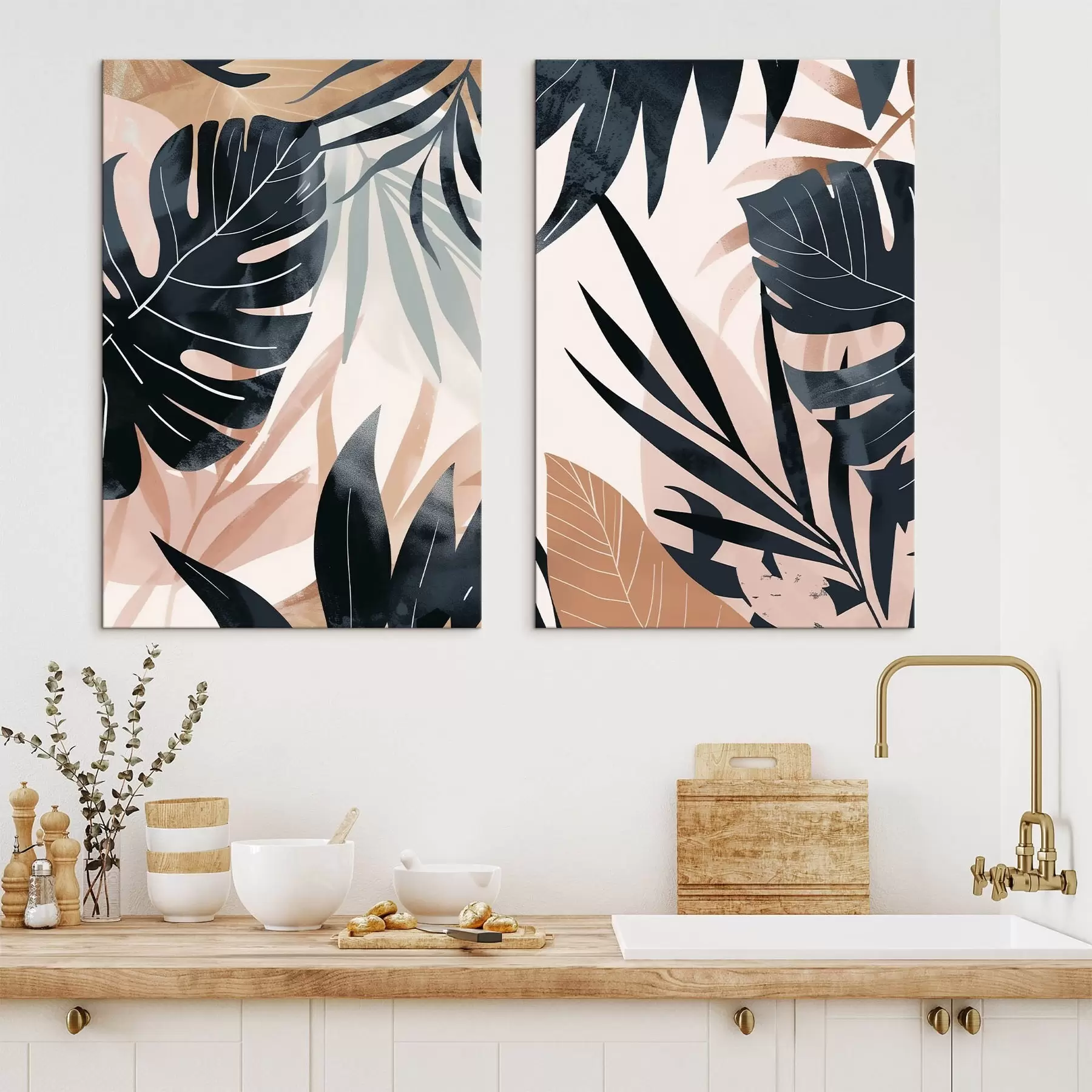 Paveikslėlis Įvairūs atogrąžų lapai m30001