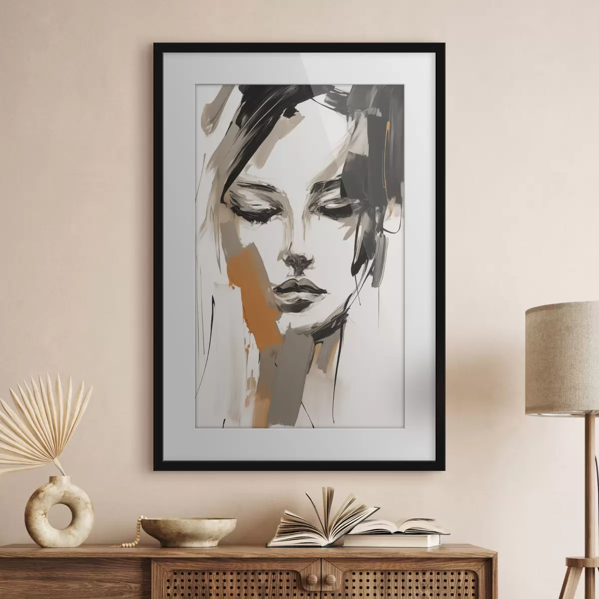 Plakatas Abstraktus merginos portretas f47801