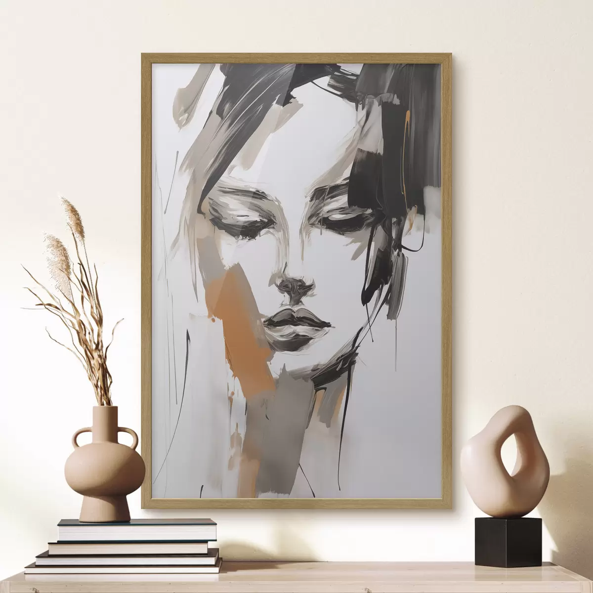 Plakatas Abstraktus merginos portretas f47801