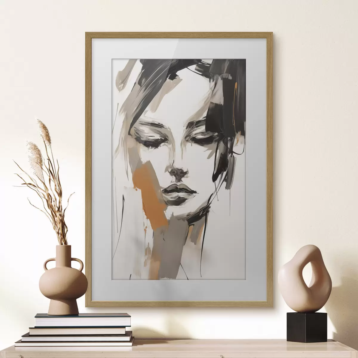 Plakatas Abstraktus merginos portretas f47801