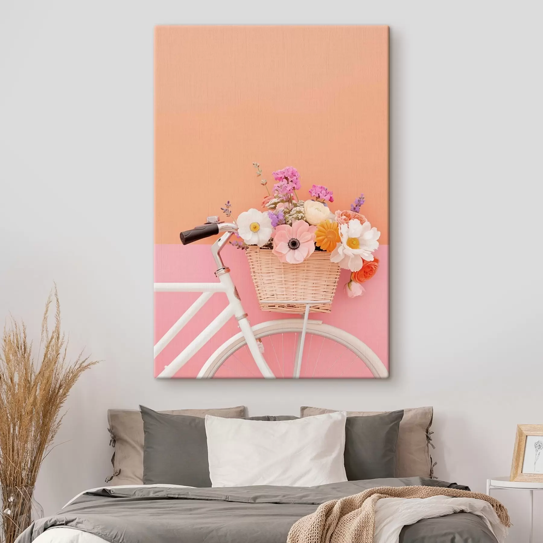 Paveikslėlis Provanso stiliaus gėlių krepšelis, dviratis s47895