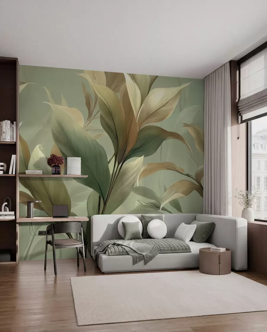 Fototapetai Dideli atogrąžų lapai w09688