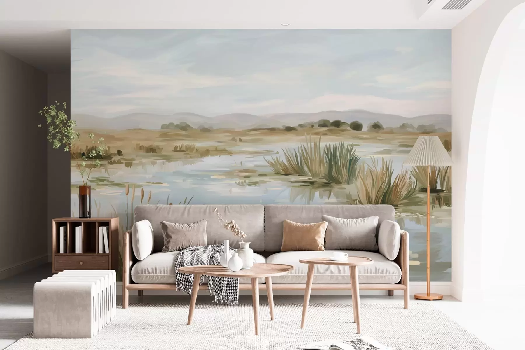 Fototapetai Ramus, taikus ežeras, vaizdingas kraštovaizdis w05214