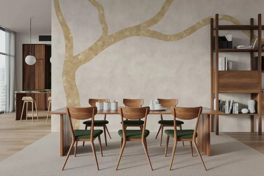 Fototapetai Šviesus šakelių ant šviesaus fono w05144