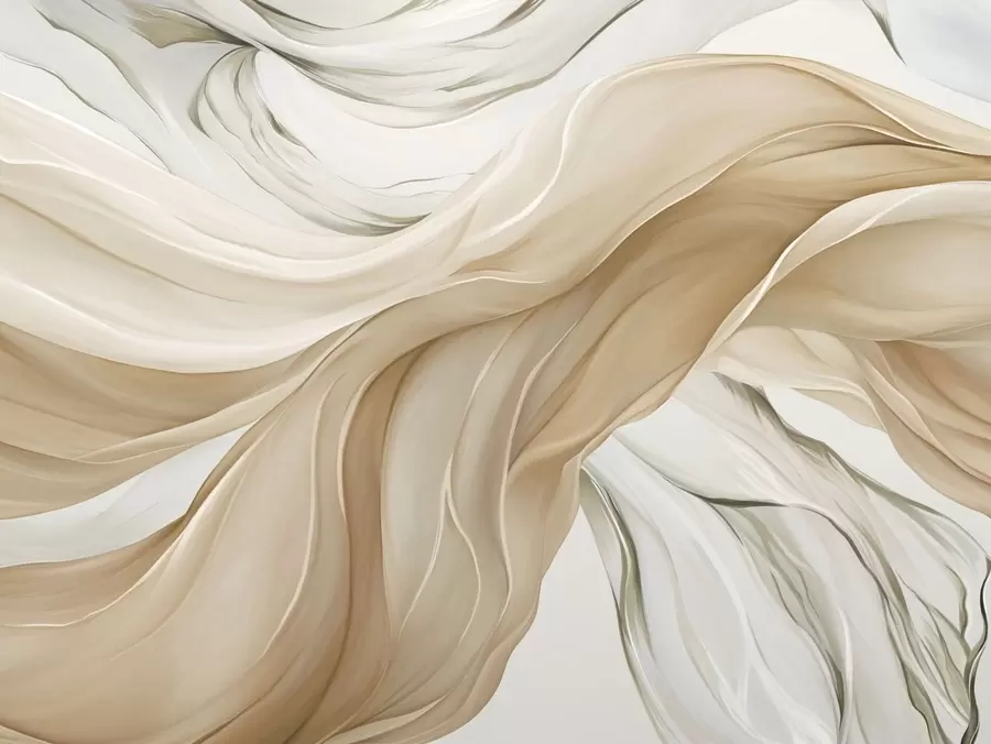 Fototapetai Tekančios smėlio spalvos audinio bangos w05152