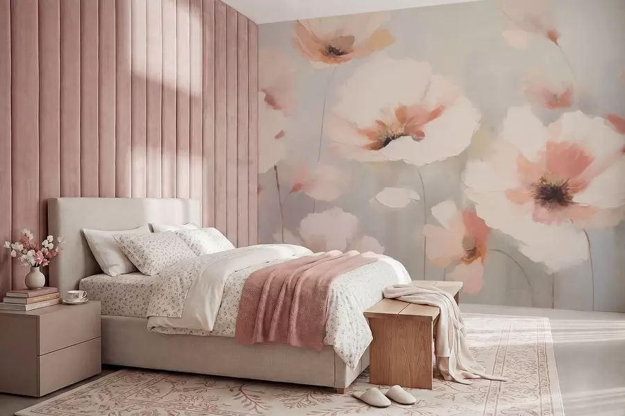 Fototapetai Subtilūs gėlių atspalviai pastelinėmis spalvomis w05222