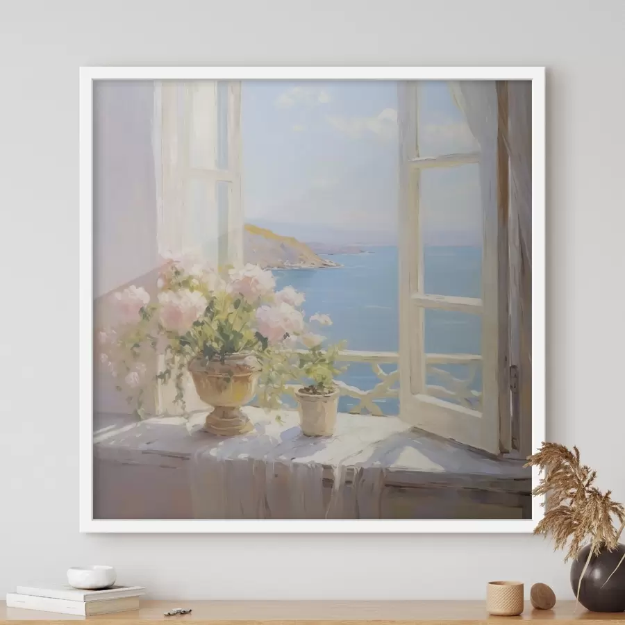 Fototapetai Puokštė vazoje prie lango f48053