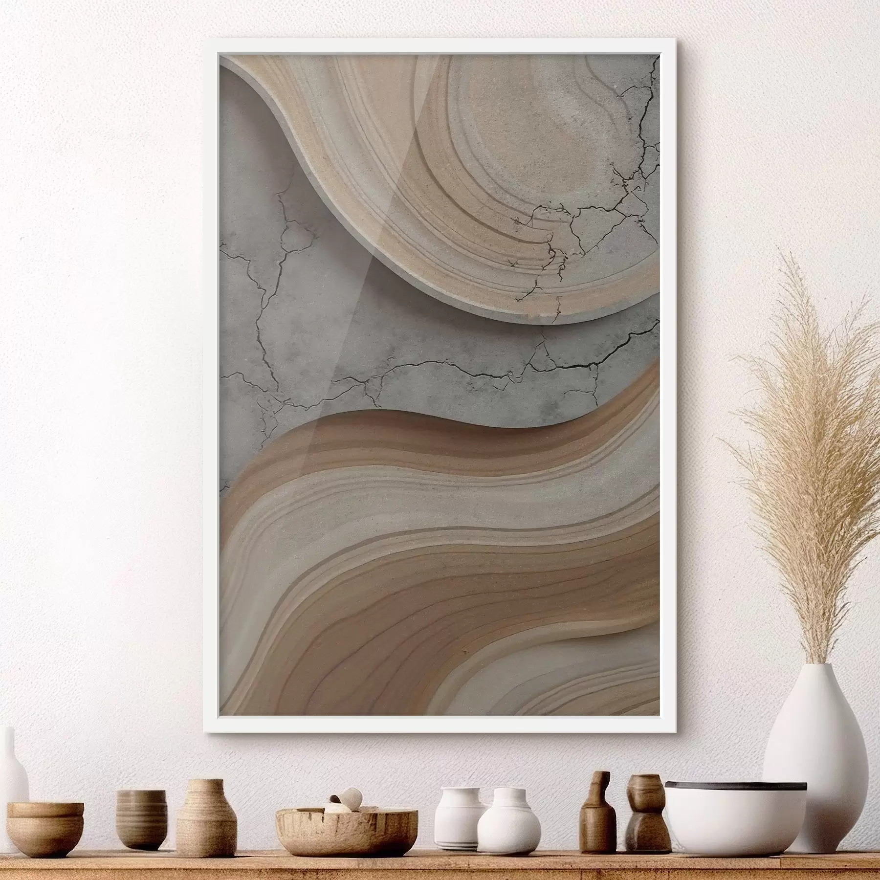 Fototapetai Mediena ir šviesus marmuras, imitacija f48103