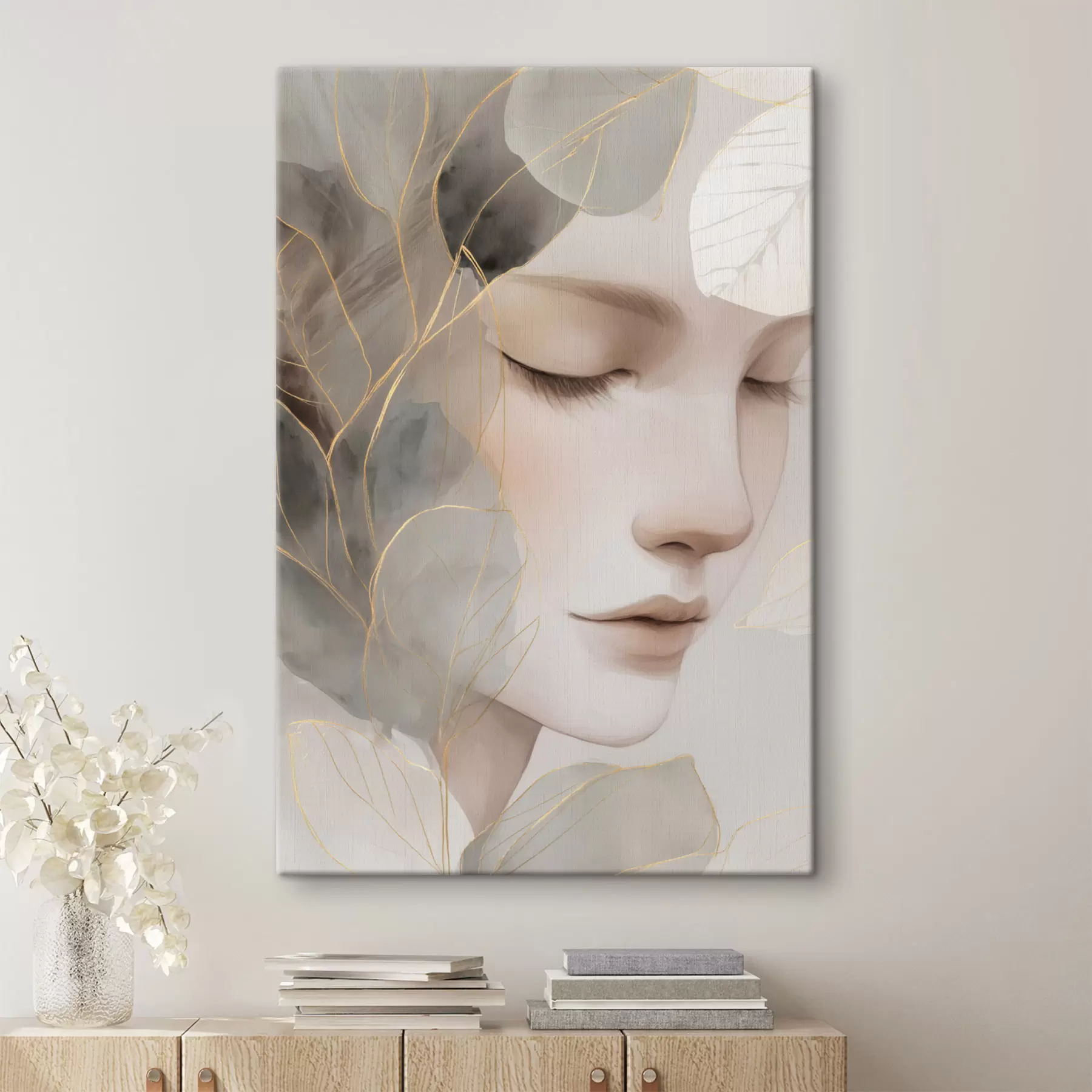 Paveikslėlis mergina lapų krūvoje s47937