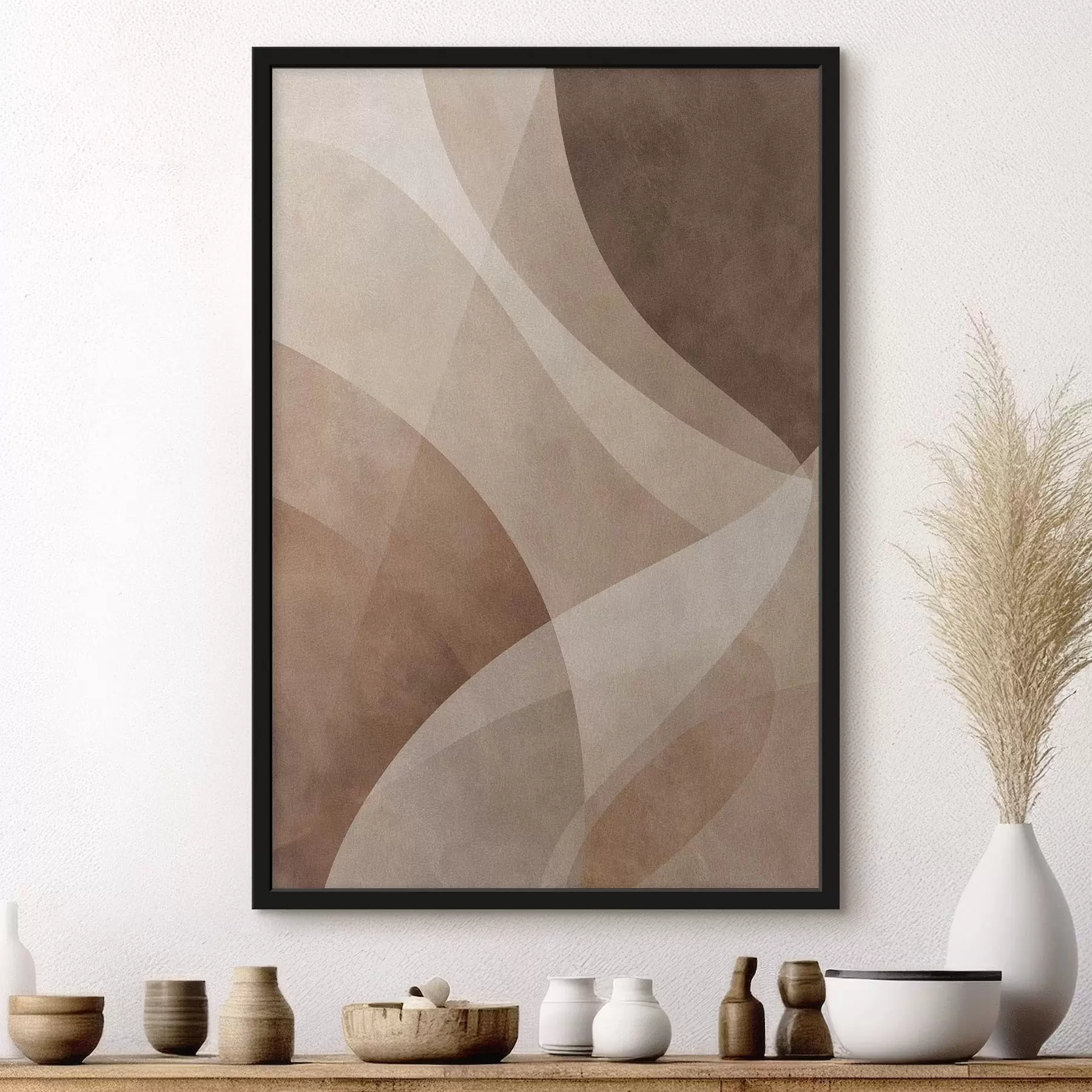 Fototapetai abstrakčios bangos šokolado atspalviais f47948