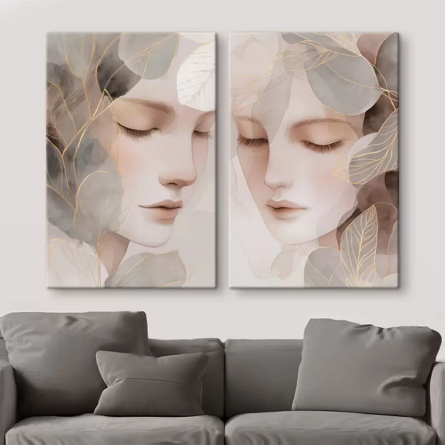 Paveikslėlis mergina lapų krūvoje m30091