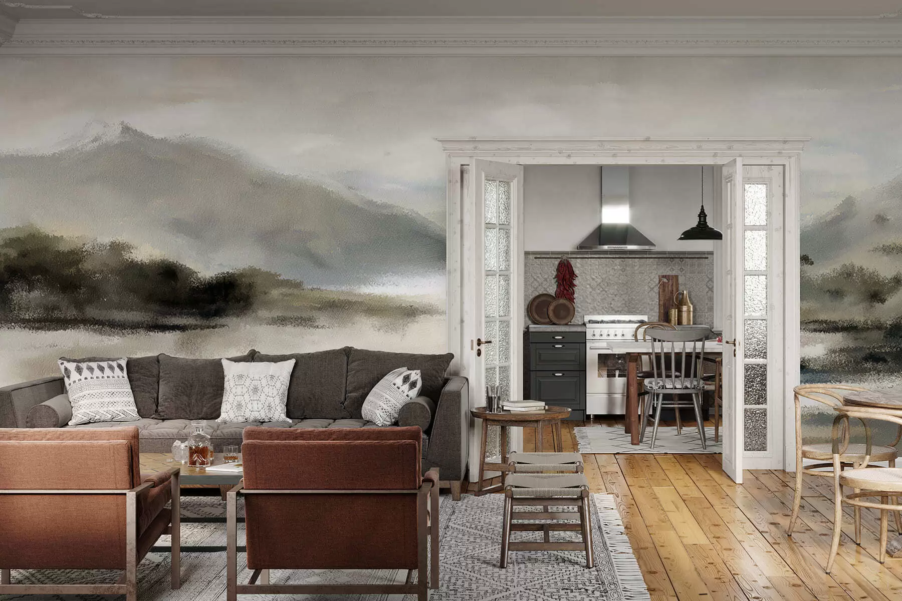 Fototapetai Dažytos kalvos w05248