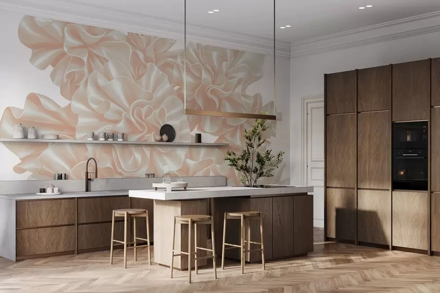 Fototapetai Gėlių imitacija iš juostelių w05252