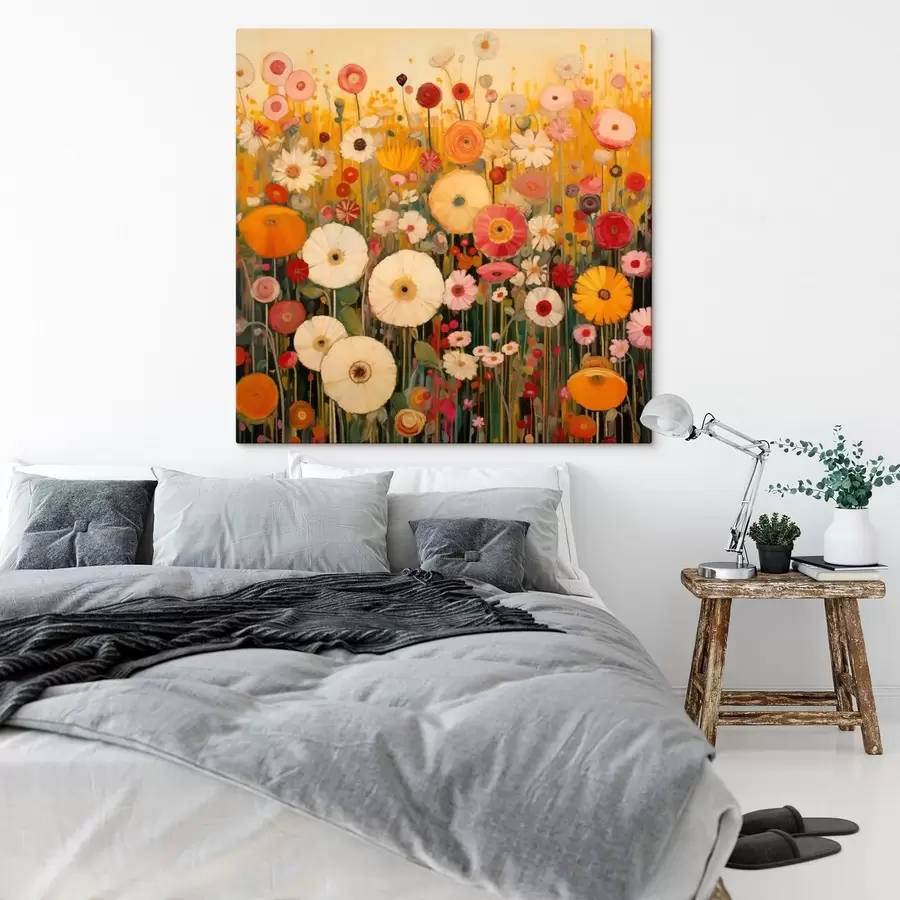 Paveikslėlis gyvas dekoratyvinių gėlių laukas s48112