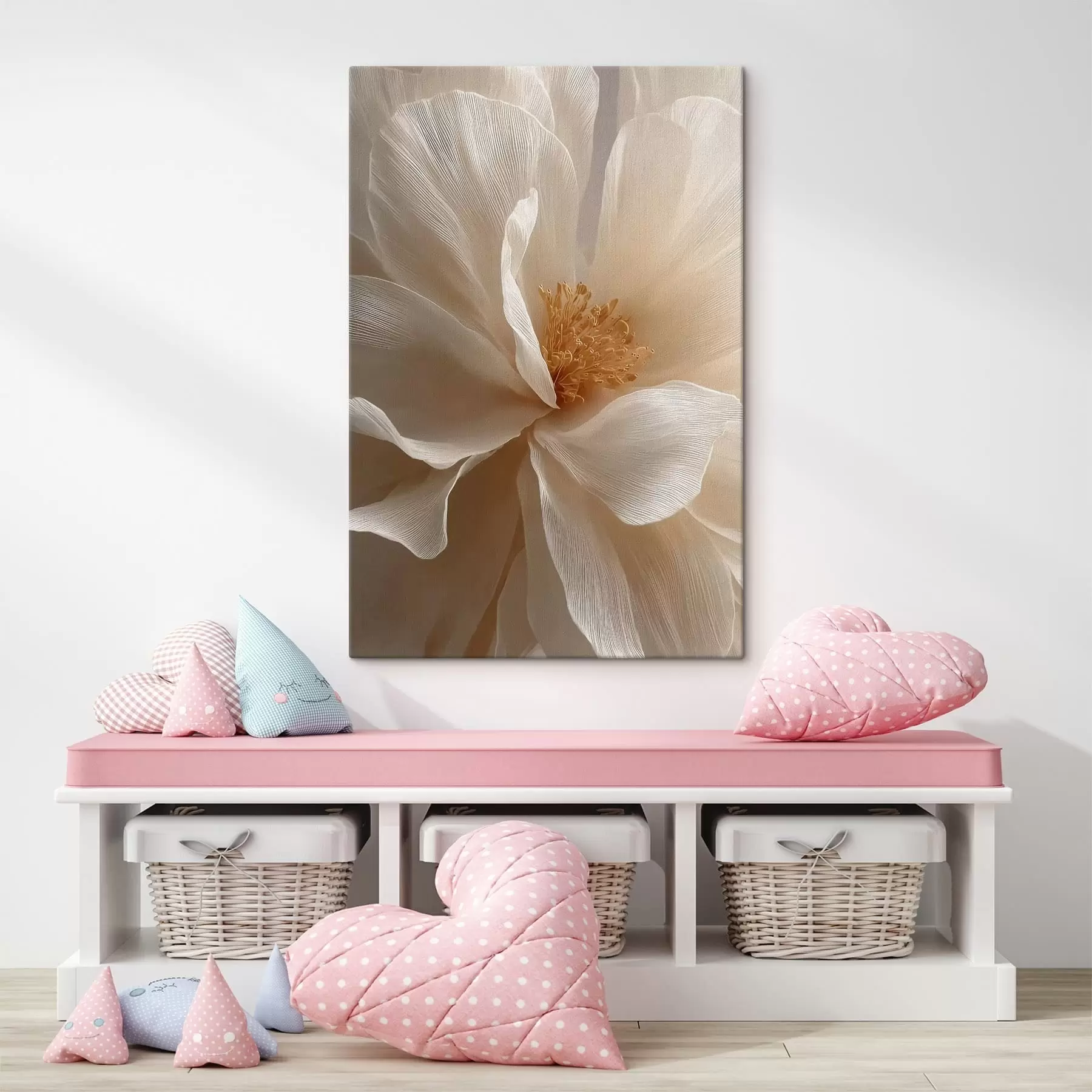 Paveikslėlis makro gėlių kompozicija šiltų tonų s48120