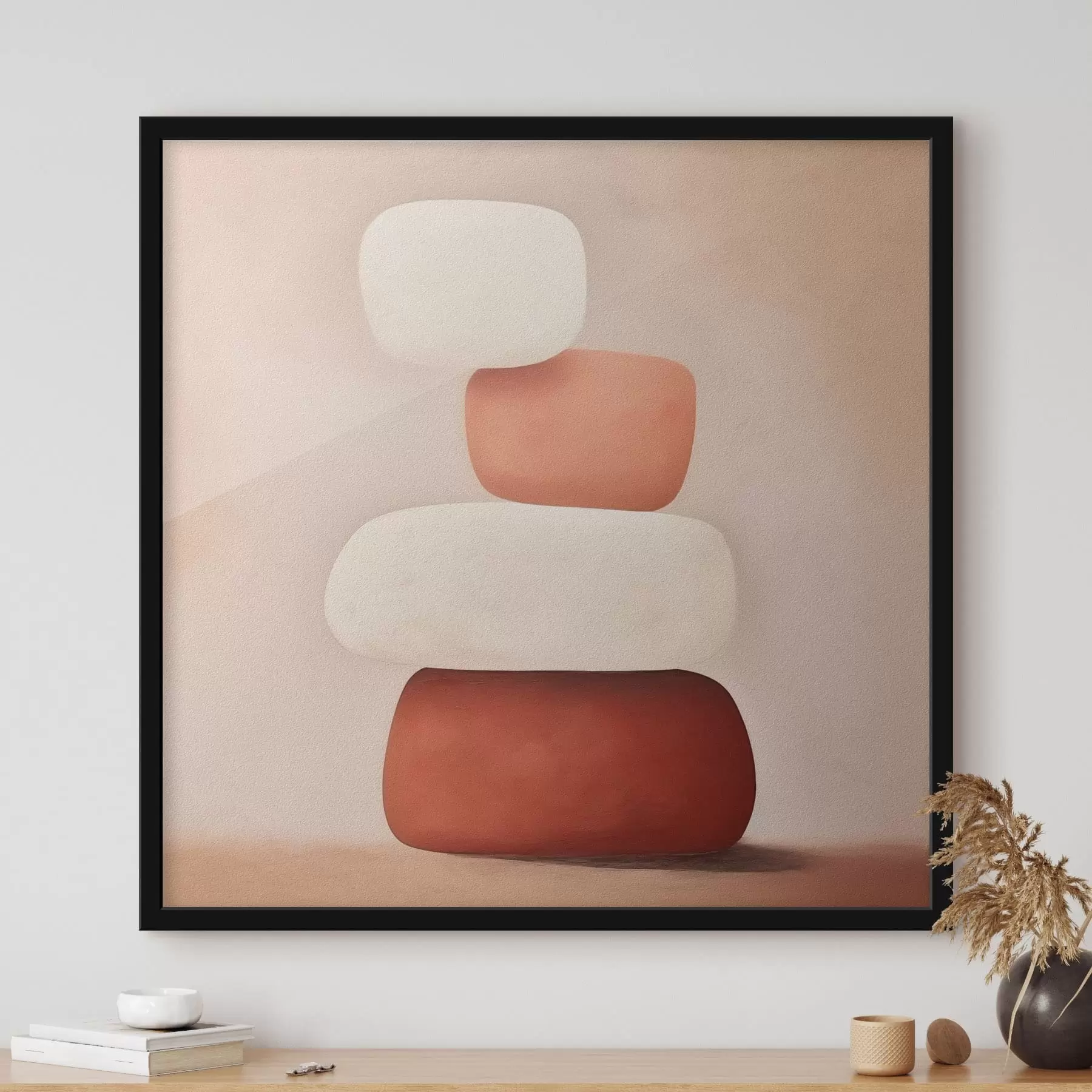 Fototapetai minimalistinė abstrakčių formų kompozicija f48076