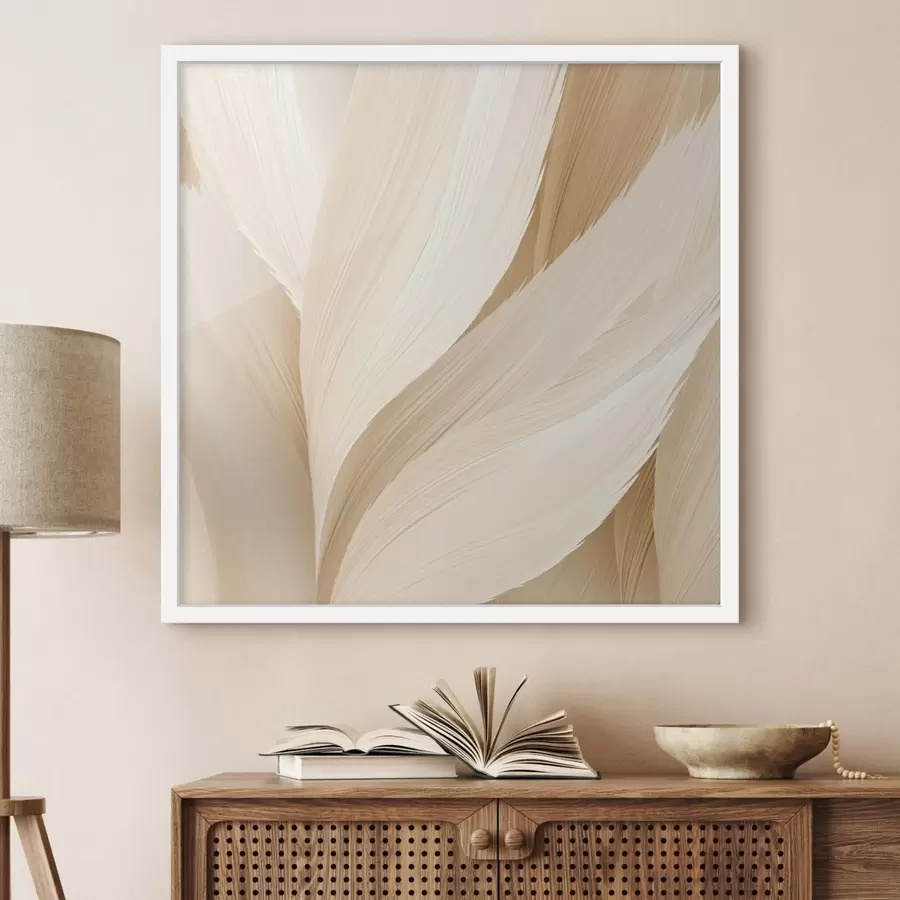 Fototapetai Šviesios, plunksnų formos, smėlio spalvos f48096