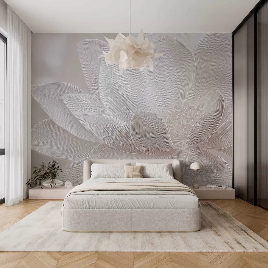 Fototapetai Abstrakčios bangos šviesiai smėlio spalvos tonais w05266