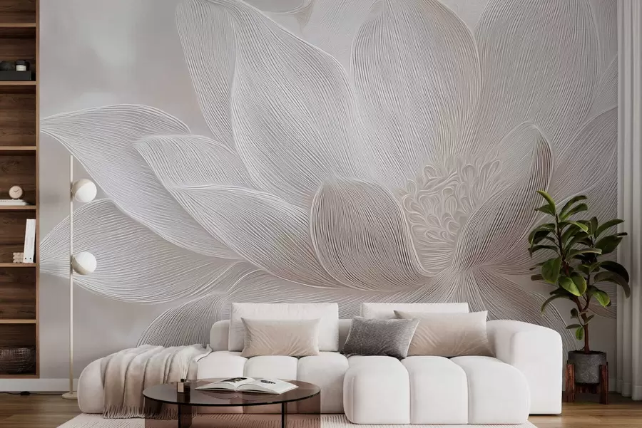 Fototapetai Abstrakčios bangos šviesiai smėlio spalvos tonais w05266