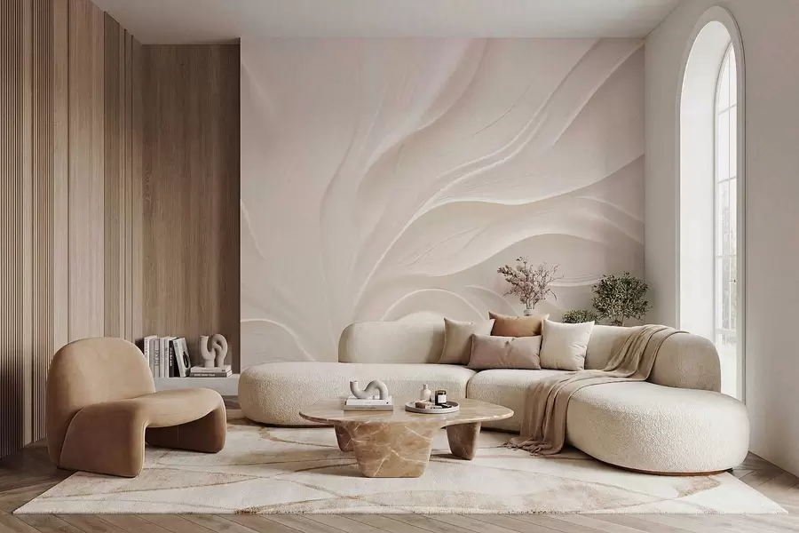 Fototapetai Subtilūs permatomi lapai ant šakos w05267