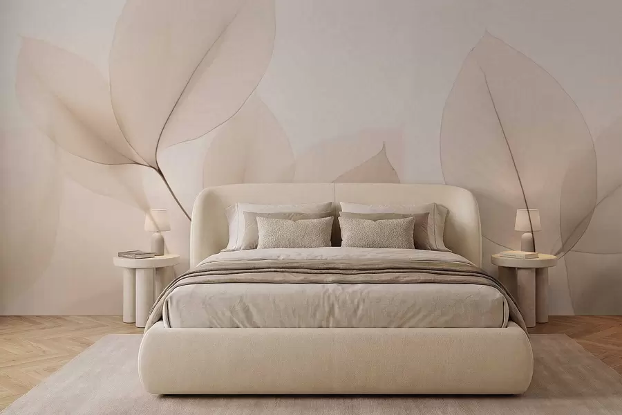 Fototapetai Balta gėlė su plona linija w05268