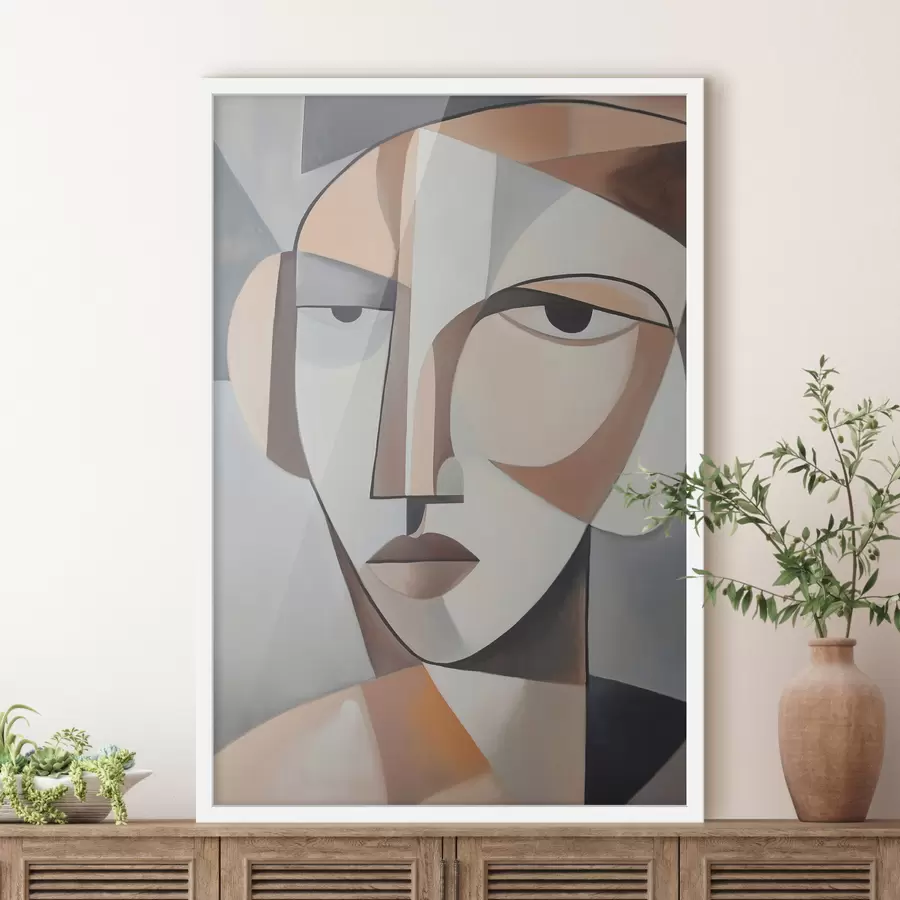 Fototapetai Šiuolaikinis kubistinis portretas f48012