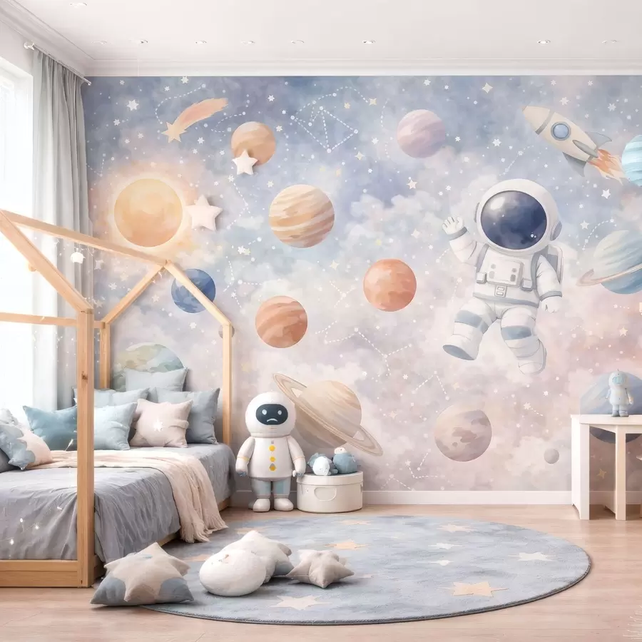 Fototapetai mažasis astronautas tarp planetų ir žvaigždžių w05233