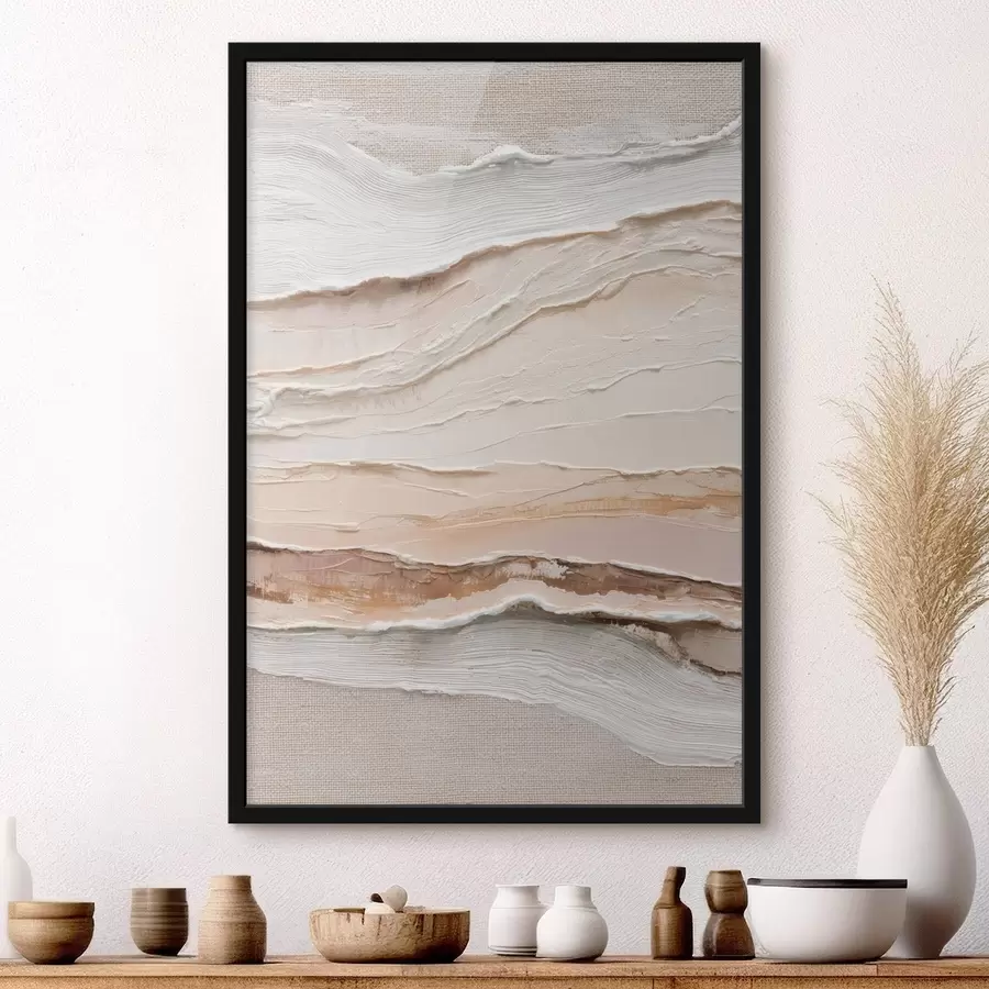 Fototapetai Sluoksniuota kompozicija smėlio ir kreminių atspalvių f47966