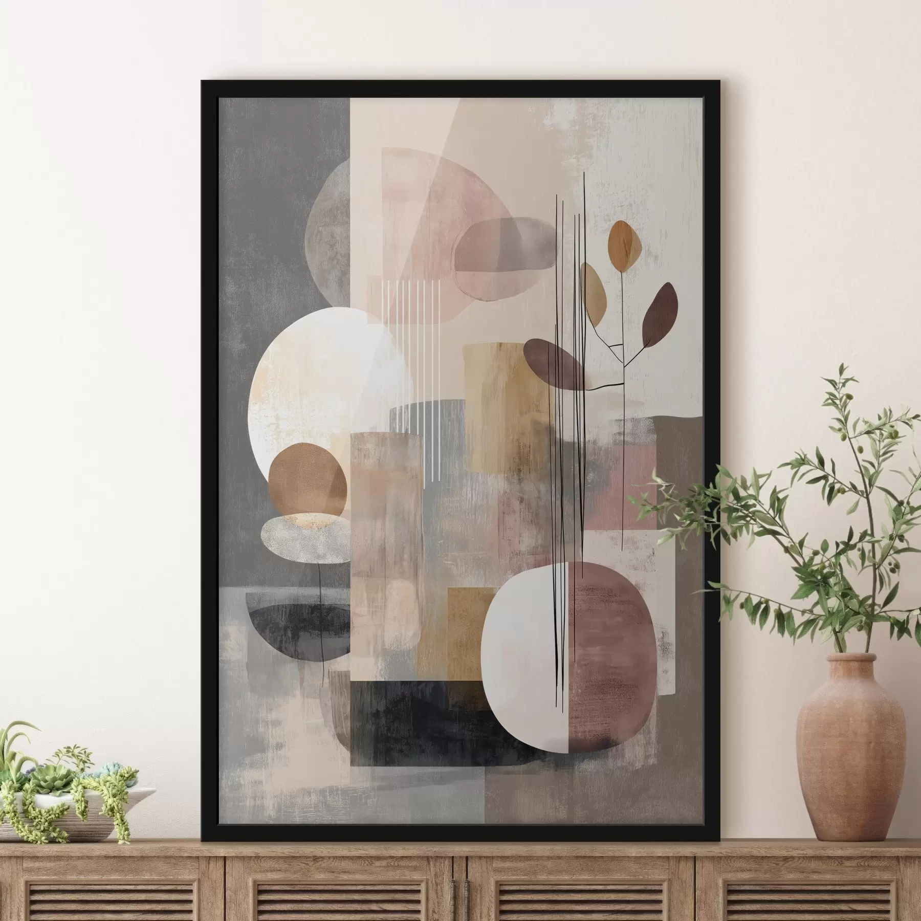 Paveikslėlis Koliažas su botaniniais elementais skaitmeninio tapybos stiliaus f47981