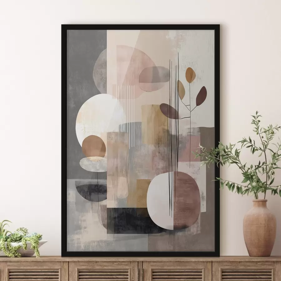 Fototapetai Koliažas su botaniniais elementais skaitmeninio tapybos stiliaus f47981