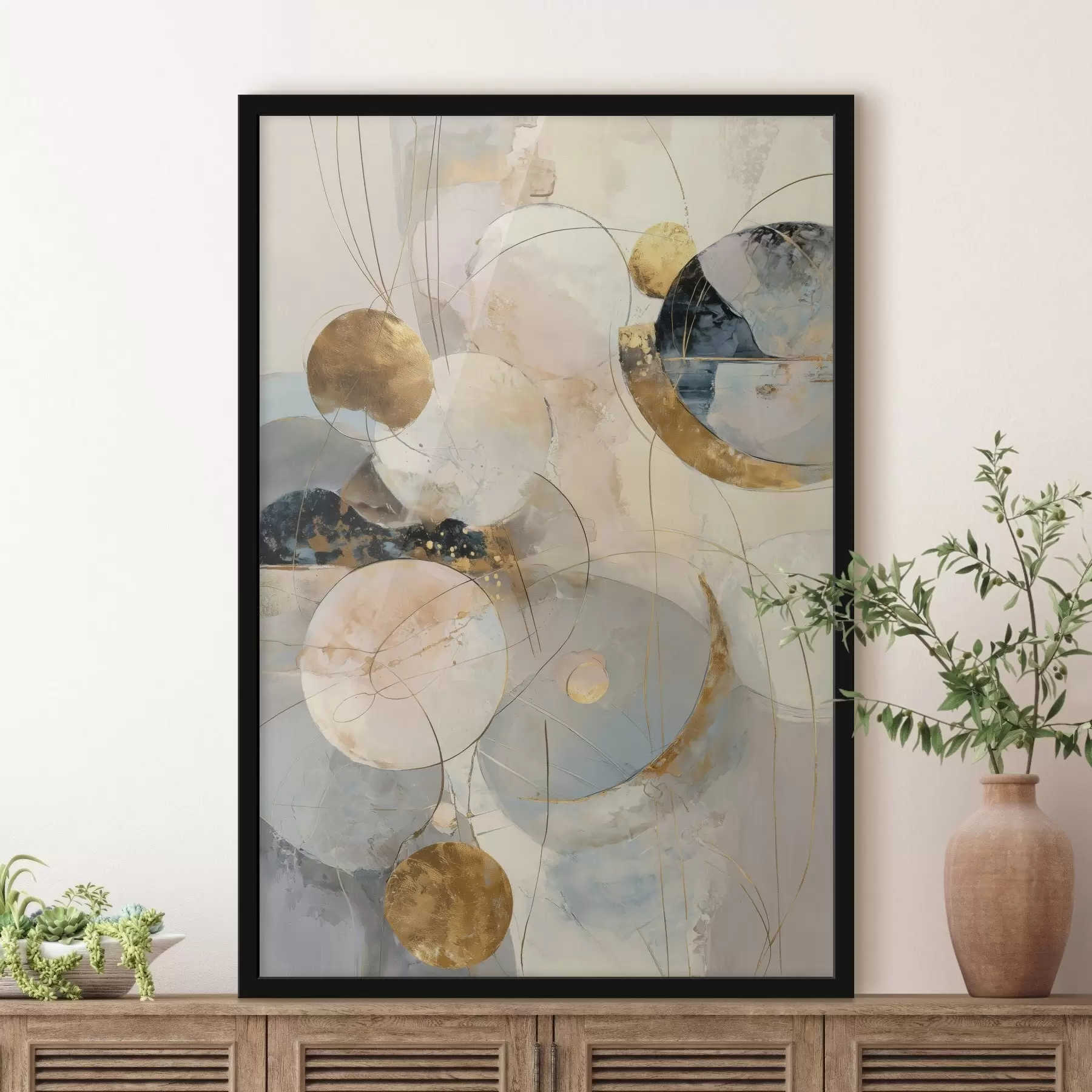 Fototapetai Minimalistinio stiliaus dangaus atspalvių ir geometrinių formų harmonija f47986