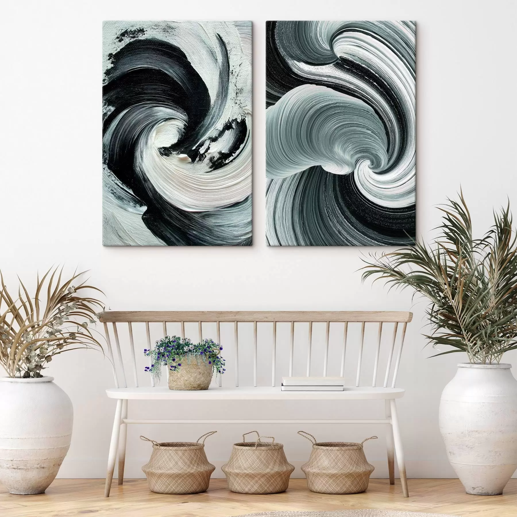 Paveikslėlis Išraiškinga monochrominė kompozicija su tūrinės tekstūros elementais m30041